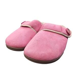Vionic Laura Pink Suede Orthaheel Orthotic Slipper Mule Women's 8 Arch Support
